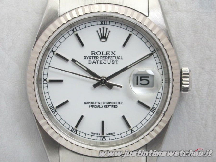 Rolex Oyster DateJust 16234 quadrante bianco full set 16234 795591