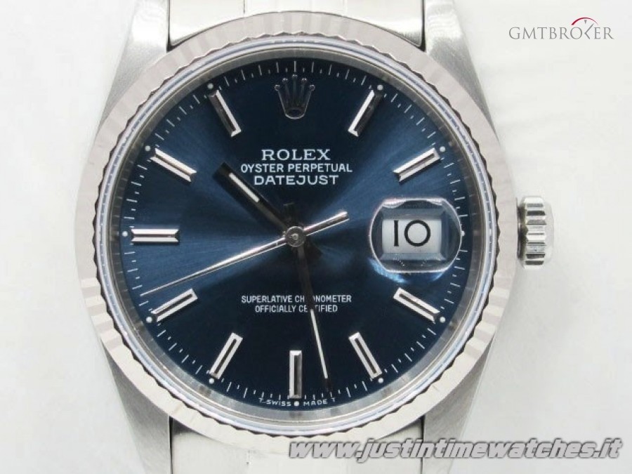 Rolex Oyster DateJust 16234 quadrante blu full set 16234 378001