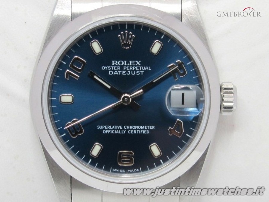 Rolex Oyster DateJust 78240 31mm Medio quadrante blu ful 78240 463965