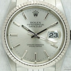 Rolex Oyster DateJust 16234 quadrante argento full set 16234 835387