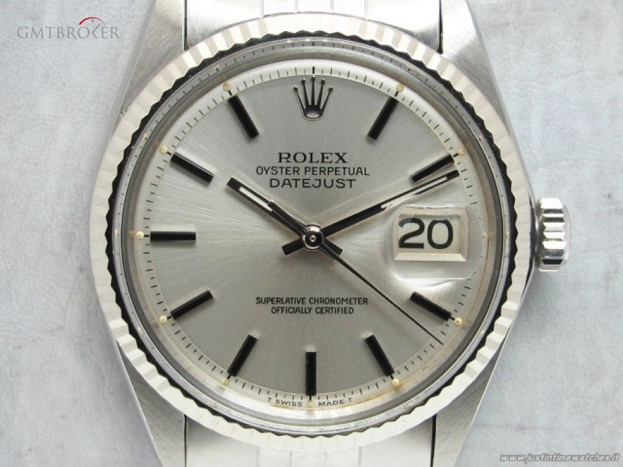 Rolex Vintage Oyster DateJust 1601 quadrante argento con 1601 838885