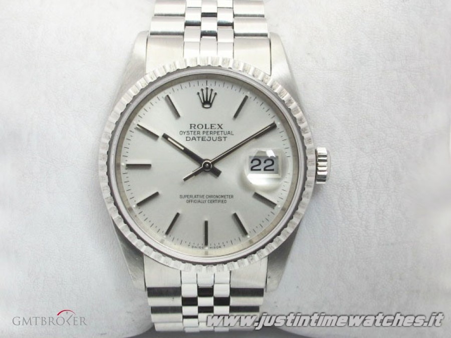 Rolex Oyster DateJust 16220 quadrante argento full set 16220 766107