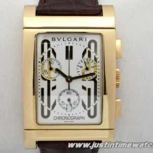 Bulgari Rettangolo Chrono RTC 49 GLD full set RTC49GLD 592521
