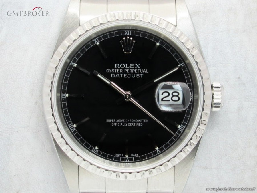 Rolex Oyster DateJust 16220 quadrante nero full set 16220 837490