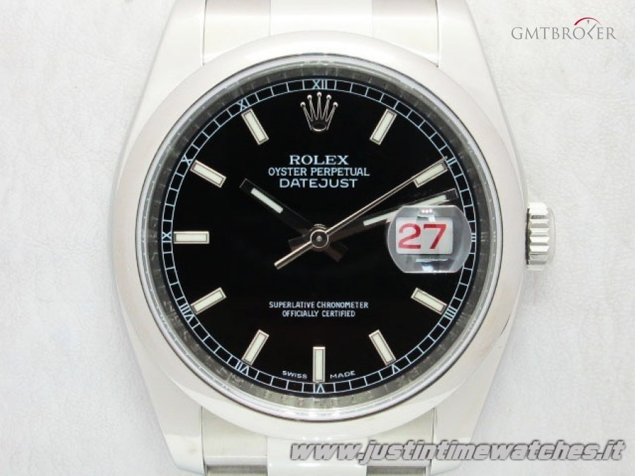 Rolex Oyster DateJust 116200 quadrante nero full set 116200 762405