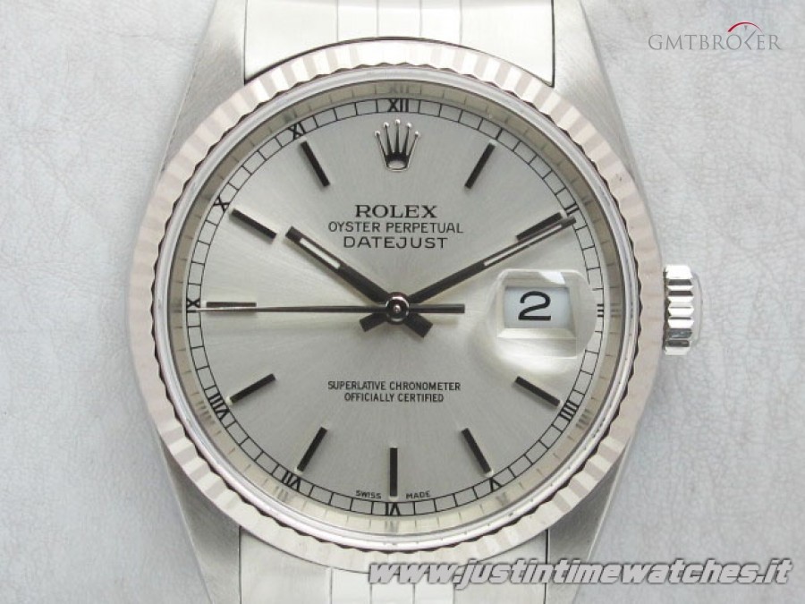 Rolex Oyster DateJust 16234 quadrante argento full set 16234 812978