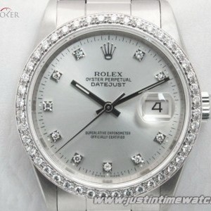 Rolex Oyster DateJust 16234 quadrante argento con diaman 16234 747049