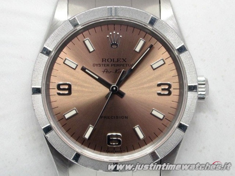 Rolex Oyster Perpetual Air-King 14010 salmon dial full s 14010 482665