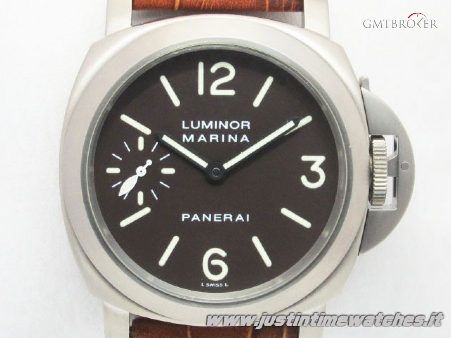 Panerai Luminor Marina Titanio Brown Dial Pam 061 Box Pap Photo 1