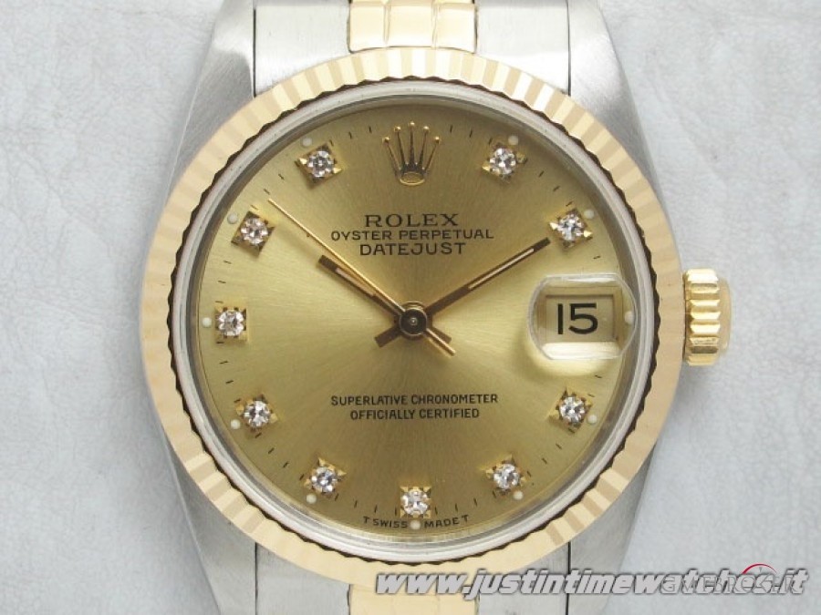 Rolex Oyster DateJust 68273 medio Lady 31 mm ORIGINAL di 68273 813176