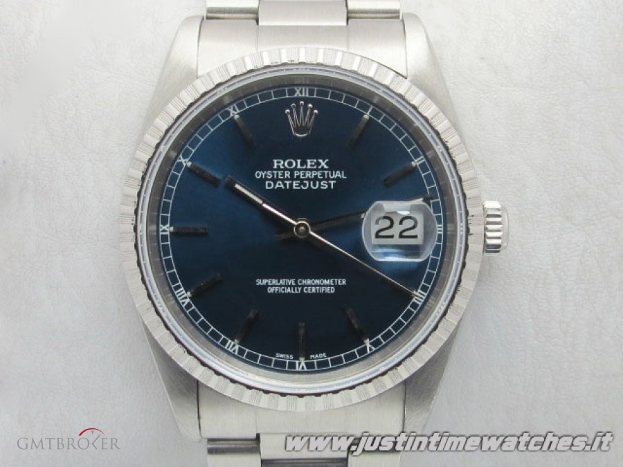 Rolex Oyster DateJust 16220 quadrante blu full set 16220 766069