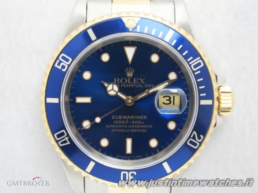 Rolex Professionali Submariner Date 16613 quadrante blu 16613 813218