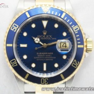 Rolex Professionali Submariner Date 16613 quadrante blu 16613 743393