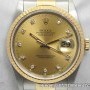 Rolex Oyster DateJust 16233 quadrante oro con diamanti f