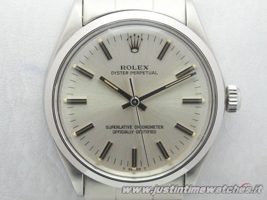 Rolex Vintage Oyster Perpetual 1002 quadrante argento fu 1002 730211