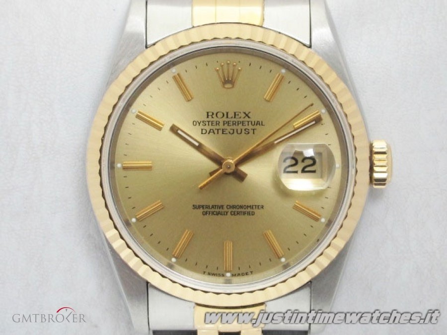 Rolex Oyster DateJust 16233 quadrante oro full set 16233 760231