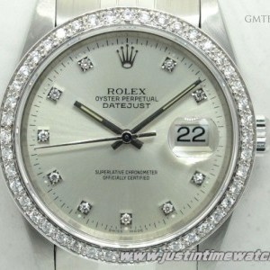Rolex Oyster DateJust 16234 dial and bezel diamond full 16234 497211