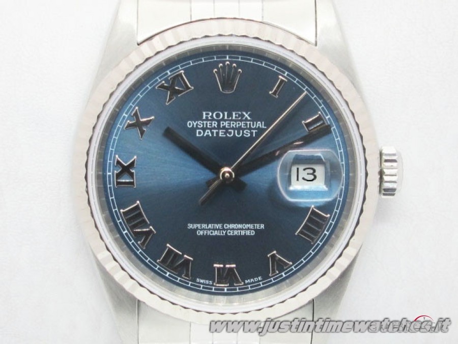 Rolex Oyster DateJust 16234 quadrante blu full set 16234 740499