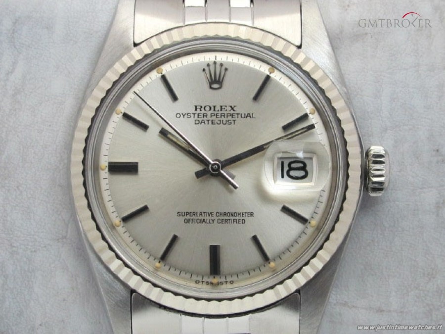 Rolex Vintage Oyster DateJust 1601 quadrante argento ful 1601 841650