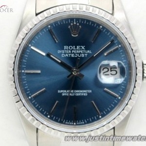Rolex Oyster DateJust 16220 quadrante blu full set 16220 382477