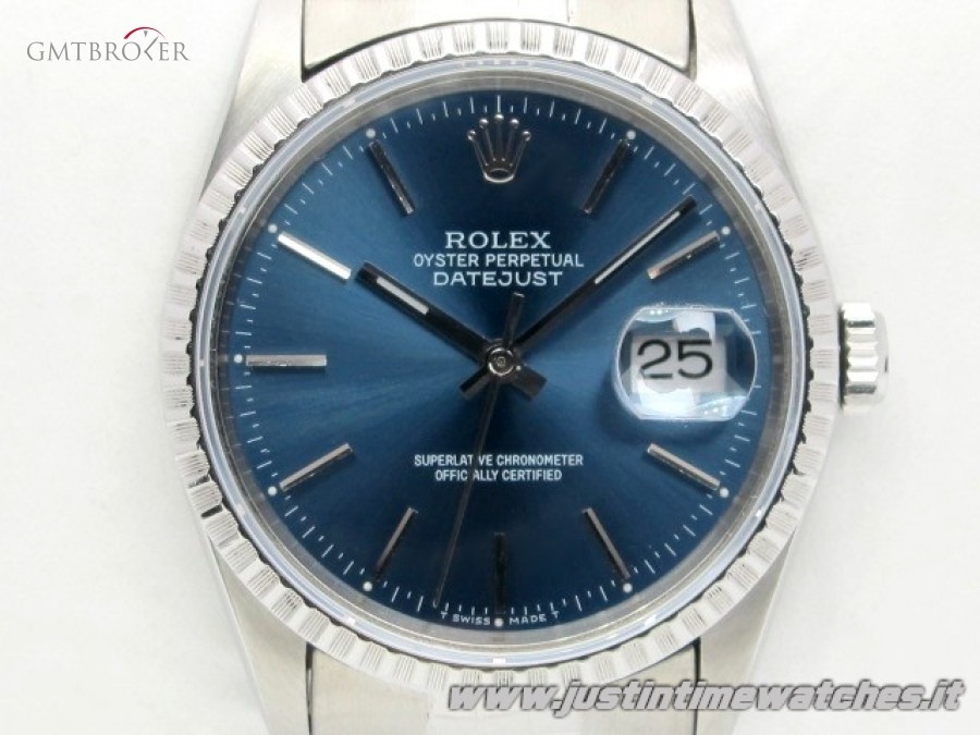 Rolex Oyster DateJust 16220 quadrante blu full set 16220 382477