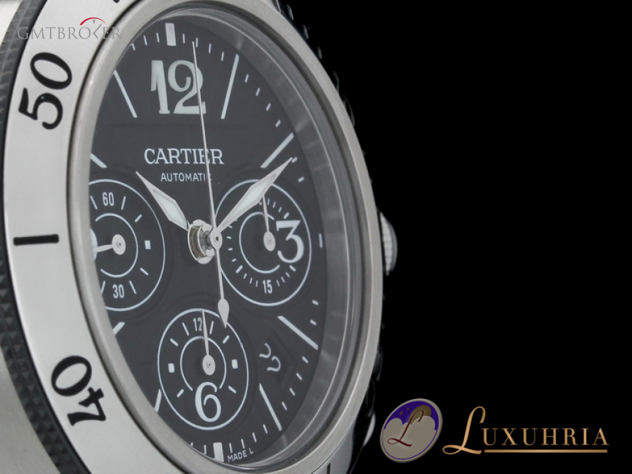 Cartier Pasha Seatimer Chronograph EdelstahlKautschuk 415m W31088U2 661051