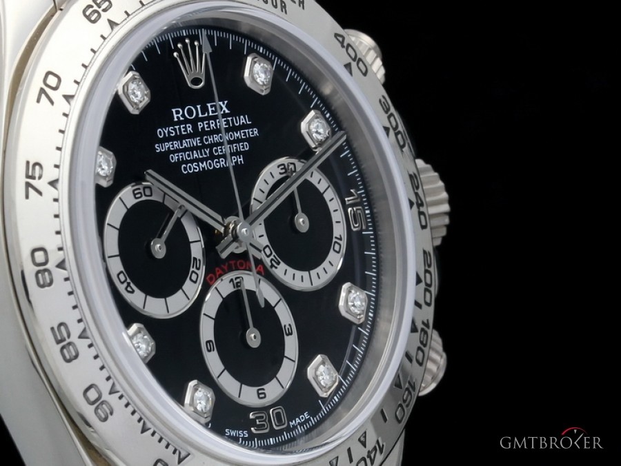 Rolex Cosmograph Daytona Diamantbesatz P-Serie 18kt Weis 16519 478183