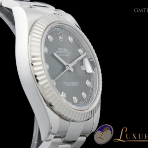 Rolex Datejust II EdelstahlWeissgold-Lnette Diamantziffe 116334 195623