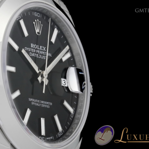 Rolex Datejust 41MM Edelstahl schwarzes Zifferblatt  LC1 126300 765568