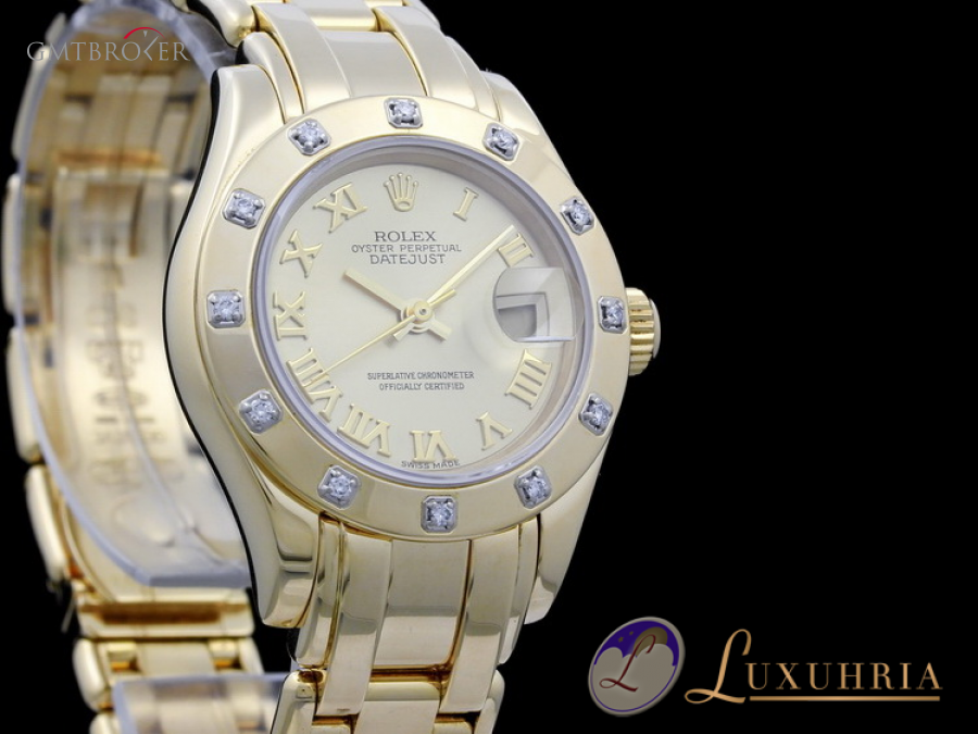 Rolex Lady Datejust Pearlmaster 18kt Gelbgold 29mm  LC10 69318 195353