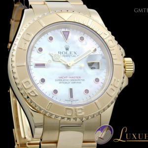 Rolex Yacht-Master 18kt Gelbgold White Mother of Pearl M 16628MOPRubin 195099