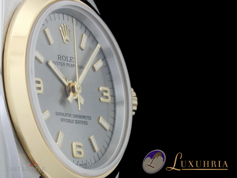 Rolex Oyster Perpetual  Zifferblatt Grau-Metallic Arabic 76183 652719