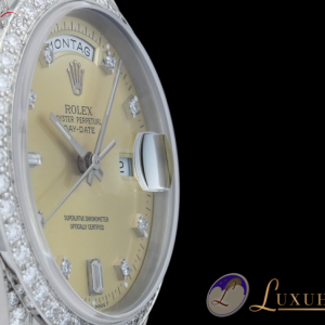Rolex Day-Date Diamantbesatz  18kt Weissgold  LC100  Ful 18389 664291