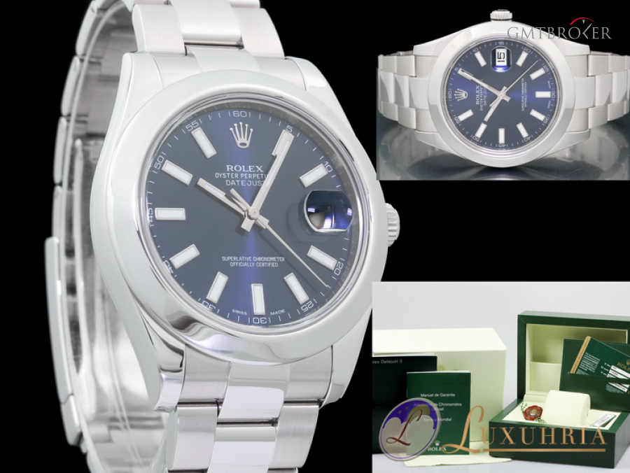 Rolex Datejust II 2 blaues Zifferblatt  Random-Series  L 116300 815117