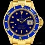 Rolex Submariner Ref 16618 oro giallo 18K ghiera blue