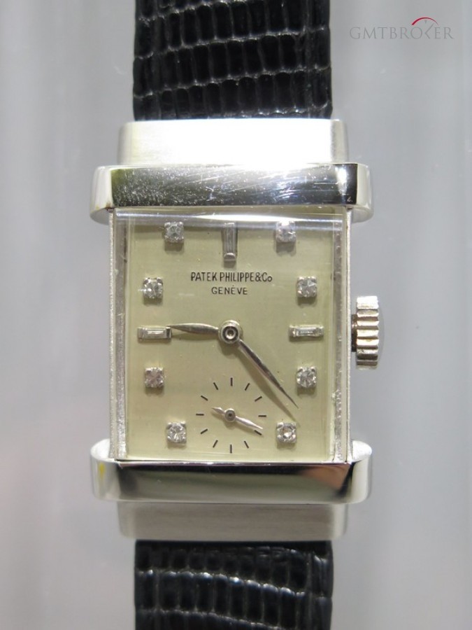 Patek Philippe Carre Vintage Platinium 1450 Platine Cadran Argent nessuna 228555