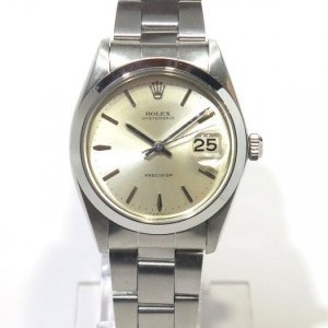 Rolex Date Vintage Full Steel Silver Dial With Sticks In nessuna 534885