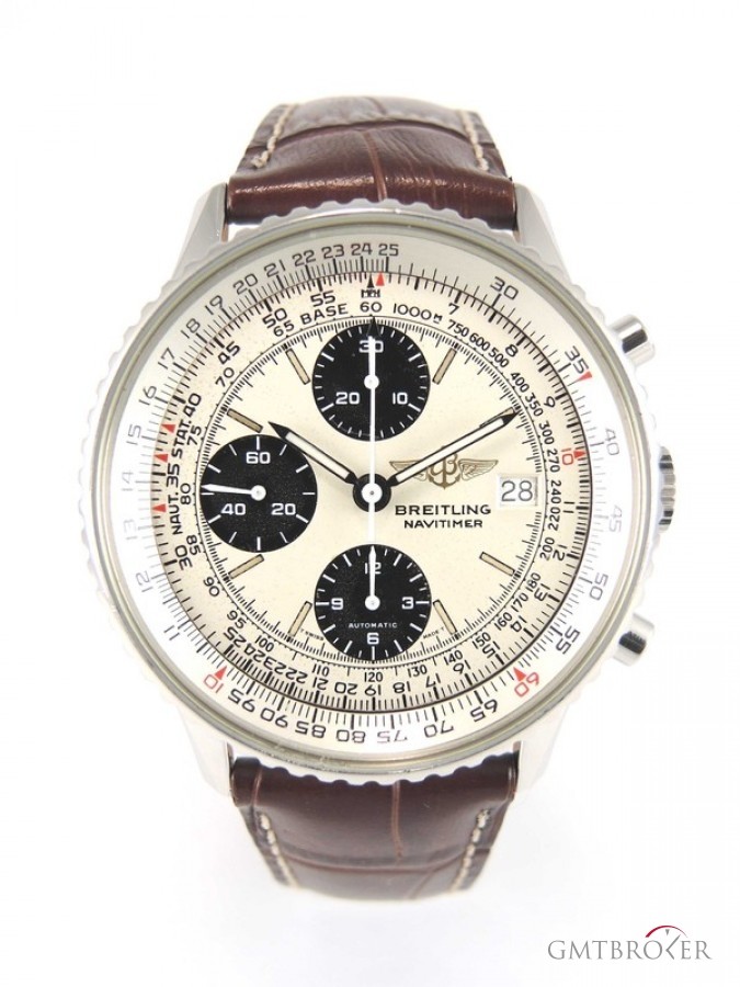 Breitling Navitimer A 13019 Steel Case On A Leather Band Chr nessuna 661573