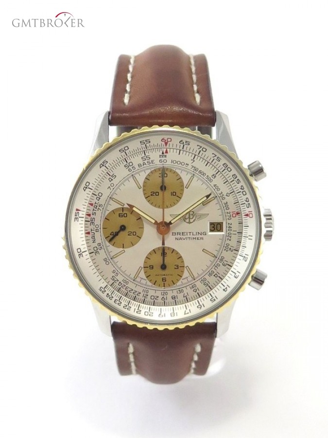 Breitling Navitimer 81610 Steel And Gold Case On Leather Str nessuna 605743