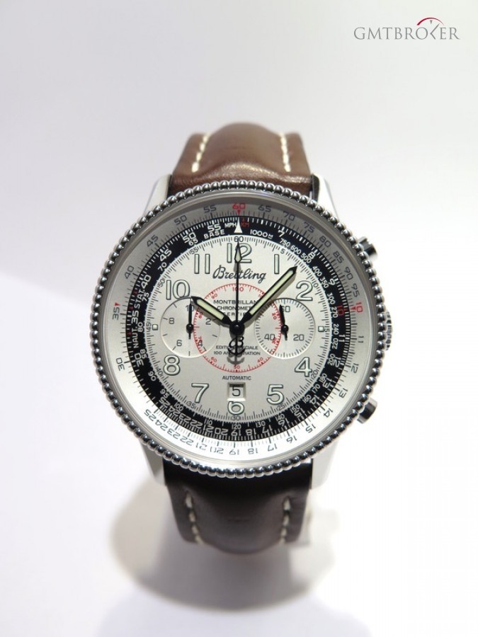 Breitling Montbrillant A 35330 Full Set Steel On Leather Sil nessuna 513913