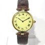Cartier Must 590003 Gold Plated Gold Plated On Leather Gol