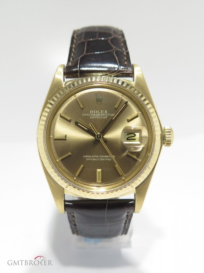 Rolex Datejust Vintage Gold 1601 Or Jaune 18k Cadran Sub nessuna 383231