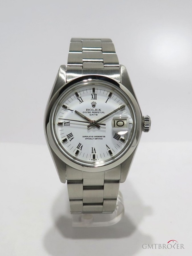 Rolex Date Vintage 1500 Cosc Full Steel White Dial Smoot nessuna 451587