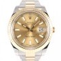 Rolex Datejust Ii 116333 Yellow Gold 18k And Steel Flute