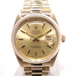 Rolex Day Date 18038 Full Yellow Gold 18k Champagne Dial nessuna 531089