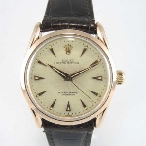 Rolex Oyster Perpetual Bombay 6290 Pink Gold Mint With B nessuna 587335