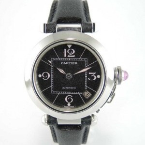 Cartier Pasha C 2324 With Box Steel Case On A Leather Band nessuna 586173
