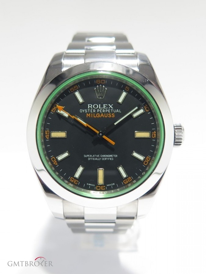 Rolex Milgauss Green Modern 116400 Gv G Series Glace Ver nessuna 408635