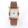 Hermès Herms Heure H Hh1 201 30 X 21 Mm Plated Gold On He