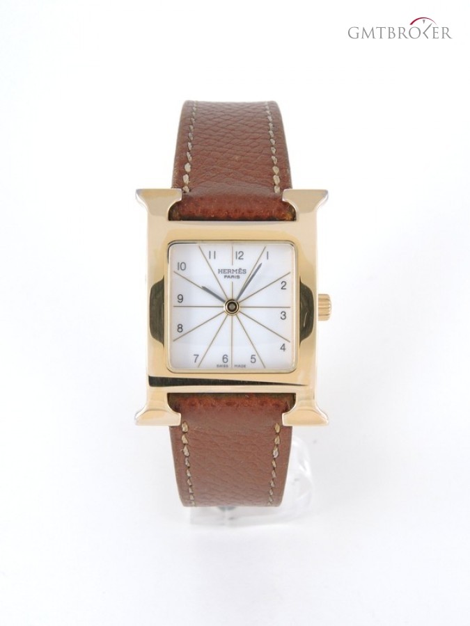 Hermès Herms Heure H Hh1 201 30 X 21 Mm Plated Gold On He nessuna 632487